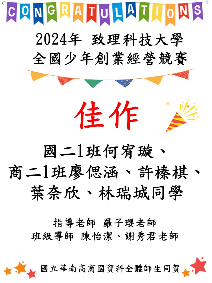 2024 全國少年創業經營競賽_海報